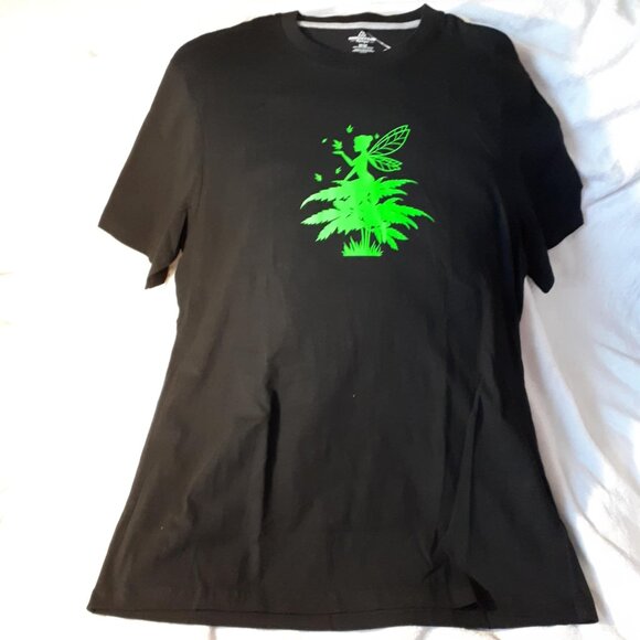 Cannabis Fairy Crew Neck T-Shirt - Picture 2 of 4